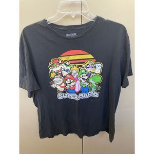 Super Mario Brothers Cast Of Characters‎ Nintendo Shirt Size XL Black Rare